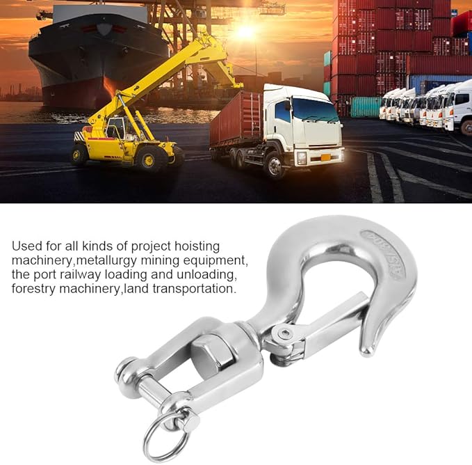 🧰304 Stainless Steel Swivel Lifting Hook