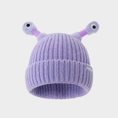 🔥Winter Parent-Child Cute Glowing Little Monster Knit Hat