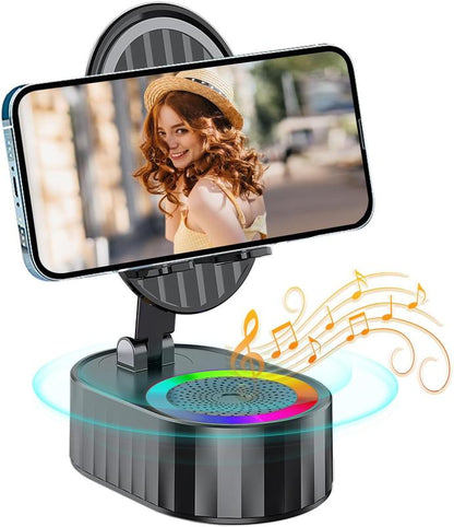 📱Wireless Induction Audio Bluetooth Speaker 5 in 1 Phone Holder