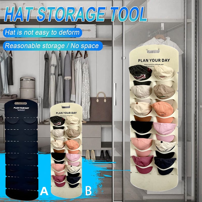 🧢6/12 Holes Hanging Hat Organizers/Save space in the bedroom closet