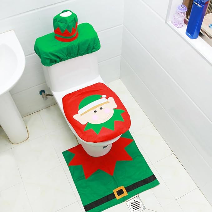 🎅2024 Christmas Decoration Toilet Set