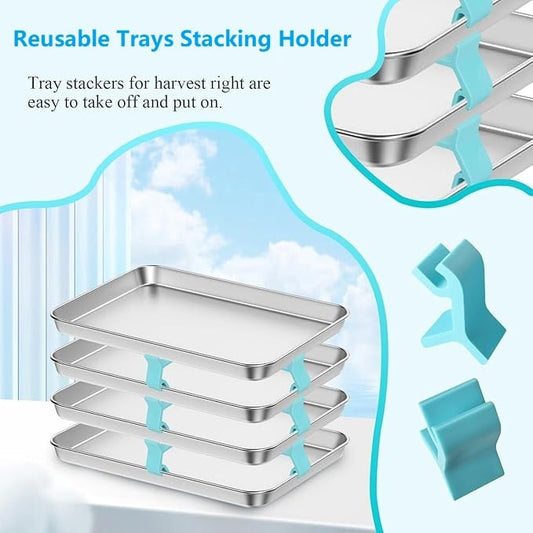 👍Reusable Trays Stacking Holder, Space-Saving Trays Stacking Holder,