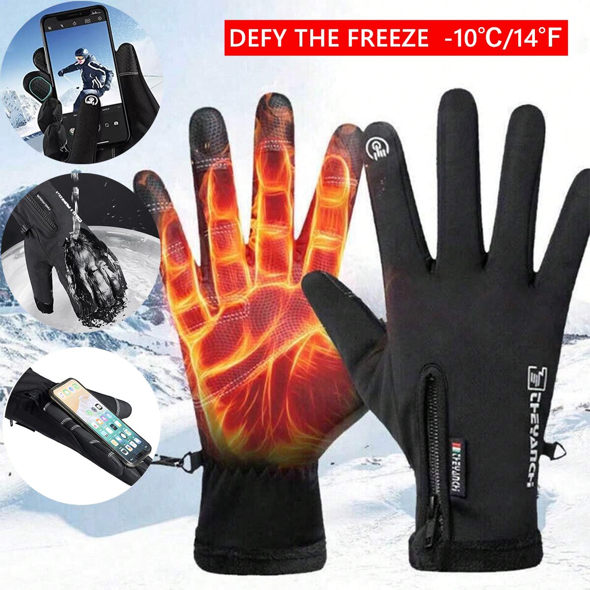 2025 Upgraded Waterproof Touchscreen Warm Winter Gloves