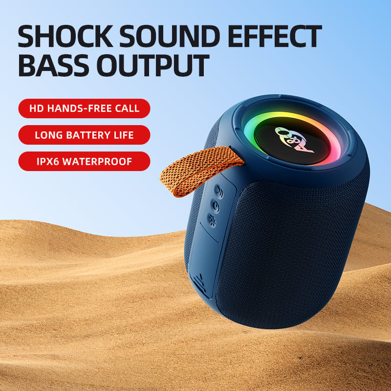 🔊Portable Bluetooth Speaker-Bass Output/Shock Sound Effect