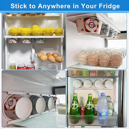 ✨Yogurt Organizer for Fridge, 4 Capacity Yogurt Sliders for Refrigerator