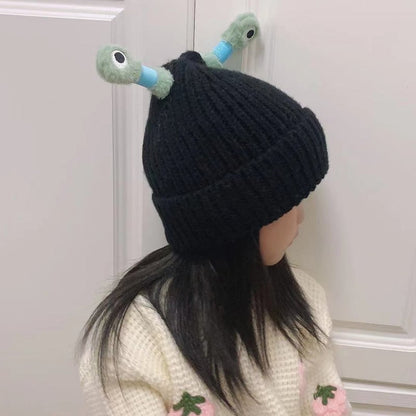 🔥Winter Parent-Child Cute Glowing Little Monster Knit Hat